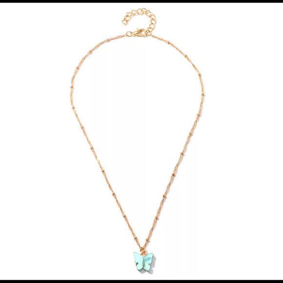 Dainty Gold Chain Butterfly Necklace - Picture 1 of 7